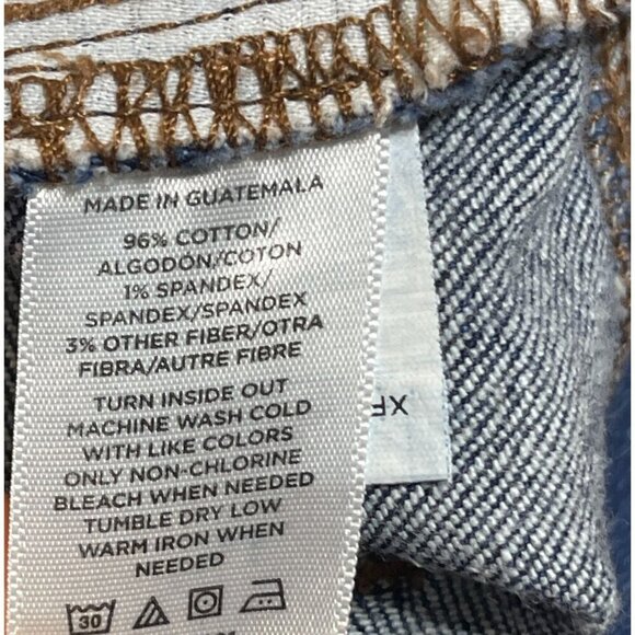 Loft Jeans The Super Soft Girlfriend Raw Hem Dark Wash Size 10 Stretch - Picture 6 of 7